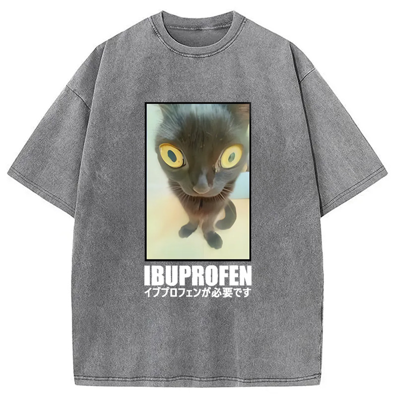 Modecanvas Need Ibuprofen Vintage Washed T-Shirt-modecanvas