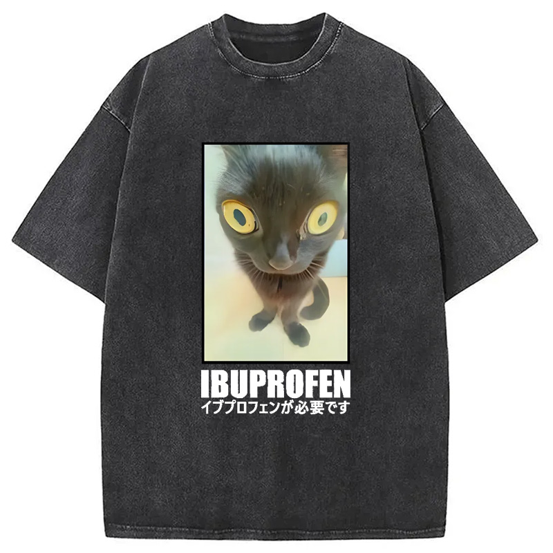Modecanvas Need Ibuprofen Vintage Washed T-Shirt-modecanvas
