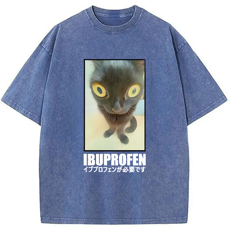 Modecanvas Need Ibuprofen Vintage Washed T-Shirt-modecanvas