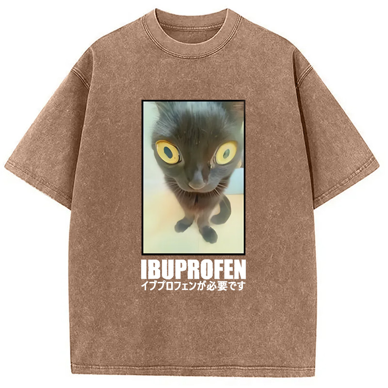 Modecanvas Need Ibuprofen Vintage Washed T-Shirt-modecanvas