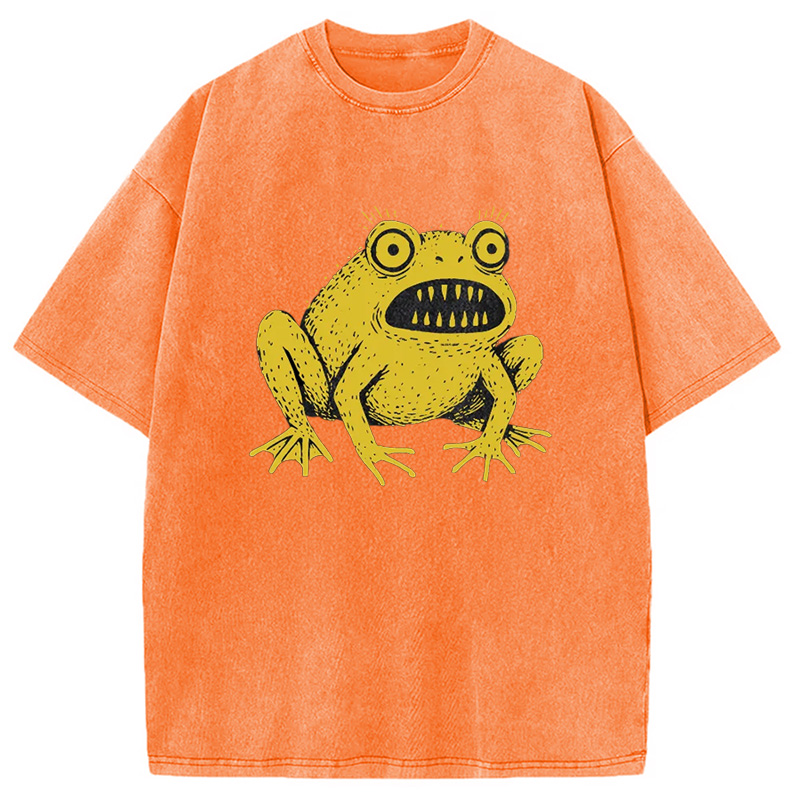 Modecanvas Horrible Japanese Frog Vintage Washed T-Shirt
