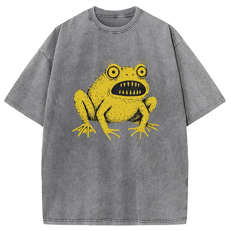 Modecanvas Horrible Japanese Frog Vintage Washed T-Shirt