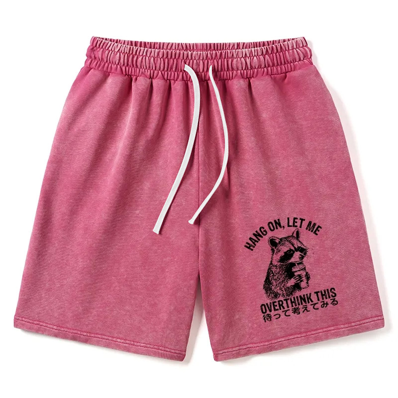 Modecanvas Overthink Raccoon Washed Shorts