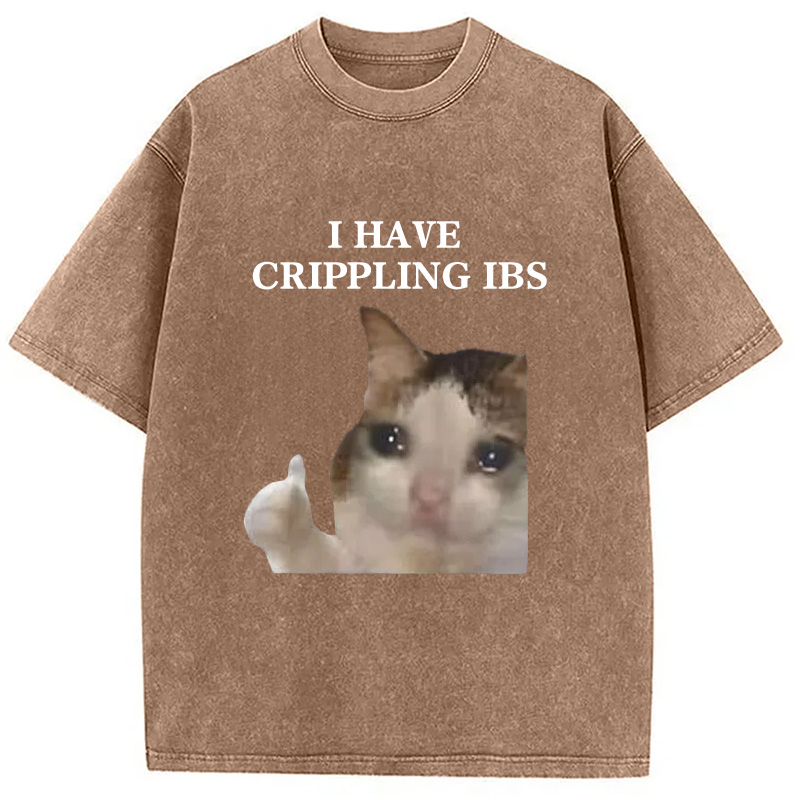 Modecanvas I Have Crippling IBS Washed T-Shirt