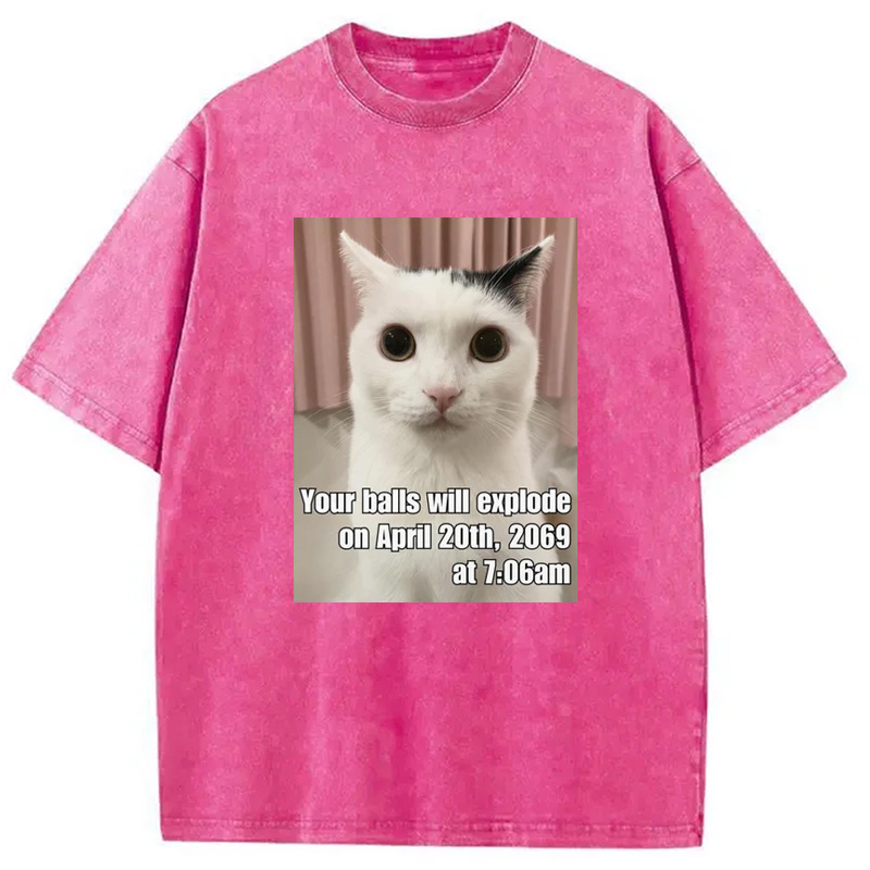 Modecanvas Your Balls Will Explode | Funny Washed T-Shirt