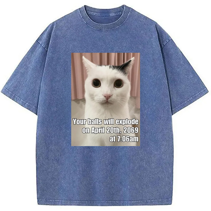 Modecanvas Your Balls Will Explode | Funny Washed T-Shirt