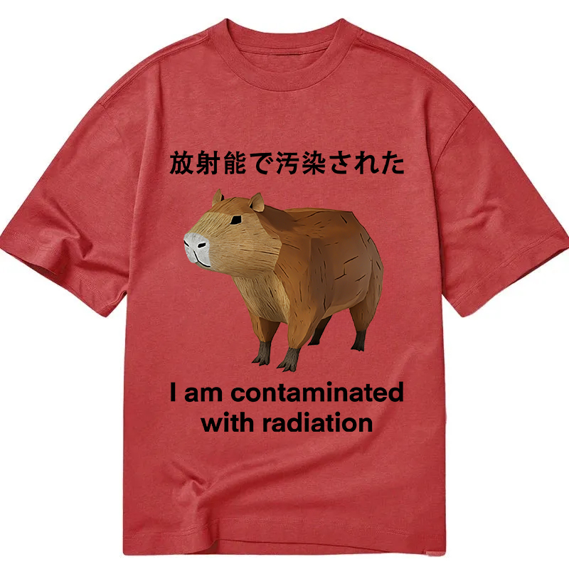 Modecanvas Capybara Contaminated By Radiation DTG Printing Classic T-Shirt-modecanvas