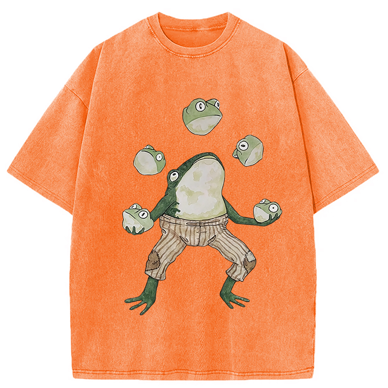 Modecanvas Frog Acrobatic Master Washed T-Shirt