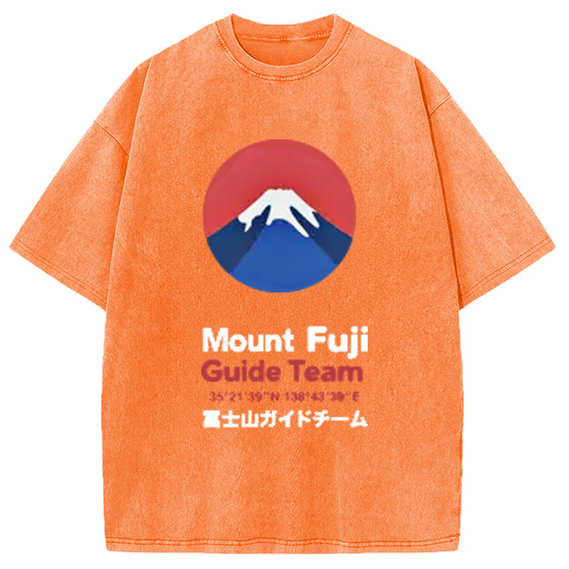 Modecanvas Japanese Mount Fuji Snow Washed T-Shirt