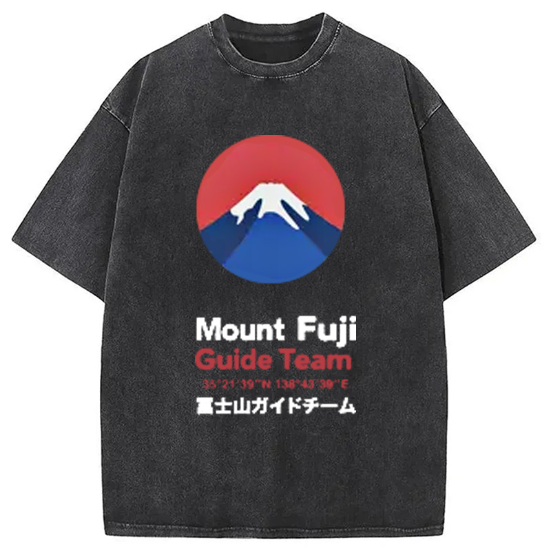Modecanvas Japanese Mount Fuji Snow Washed T-Shirt