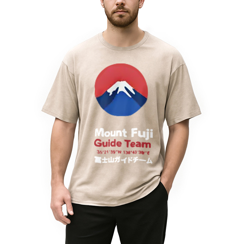 Modecanvas Japanese Mount Fuji Snow Washed T-Shirt