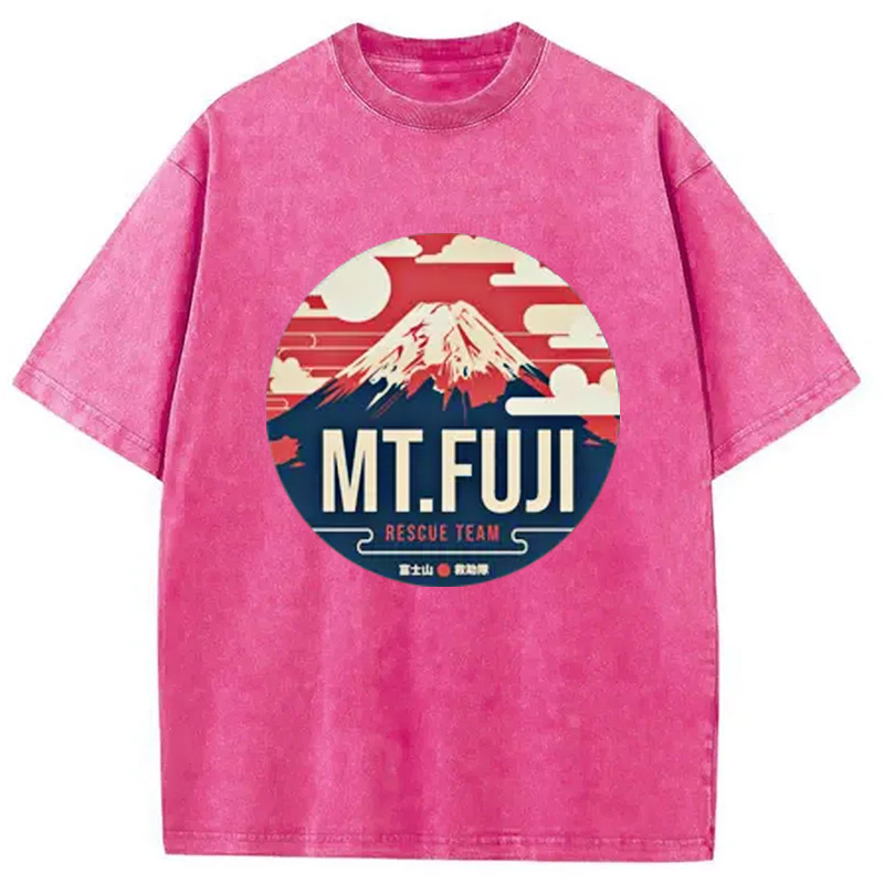 Modecanvas Japanese Mount Fuji Rescue Washed T-Shirt