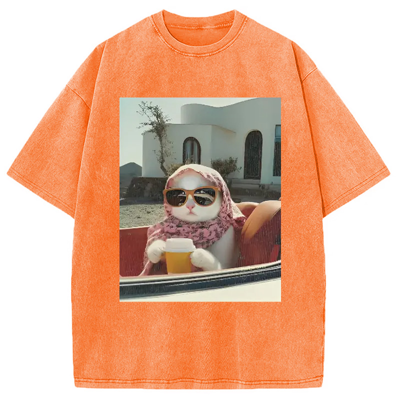 Modecanvas Just A Chill Girl Vintage Washed T-Shirt