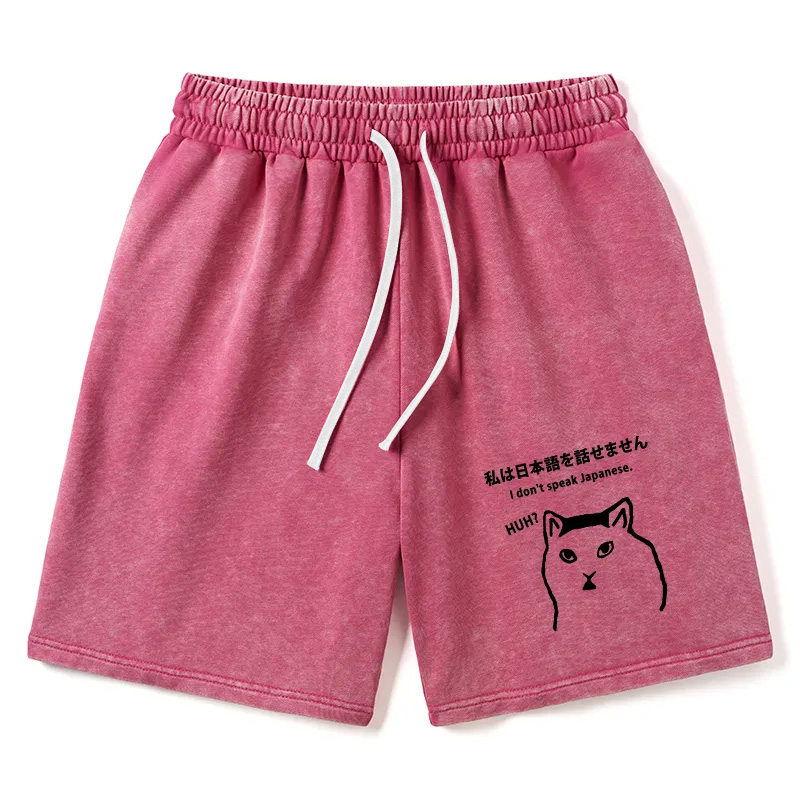Modecanvas I Don't Speak Japanese Washed Shorts