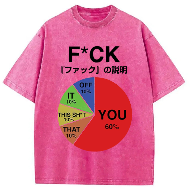 Modecanvas Proportion Of Main Word Combination Washed T-Shirt