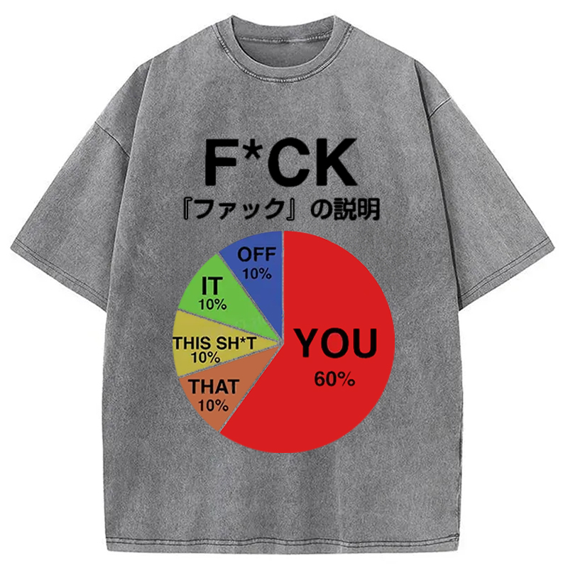 Modecanvas Proportion Of Main Word Combination Washed T-Shirt
