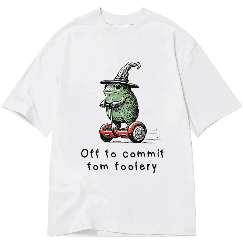 Modecanvas Frog Riding A Balance Scooter DTG Printing Classic T-Shirt-modecanvas