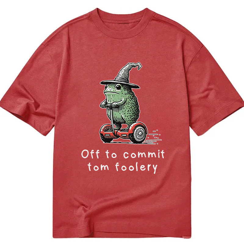 Modecanvas Frog Riding A Balance Scooter DTG Printing Classic T-Shirt-modecanvas