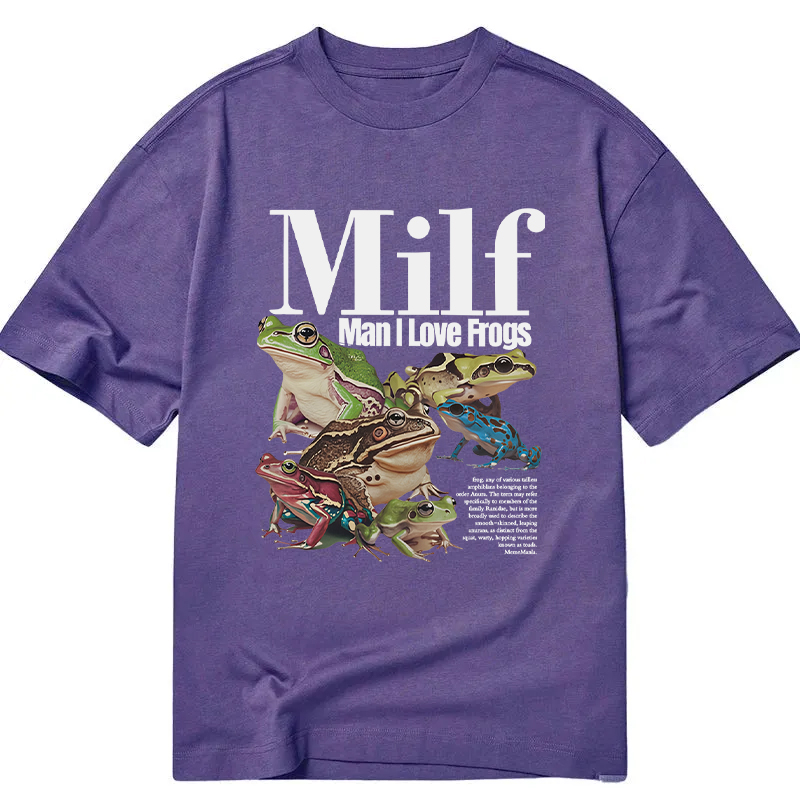 Modecanvas Man I Love Frogs Meme DTG Printing Classic T-Shirt-modecanvas