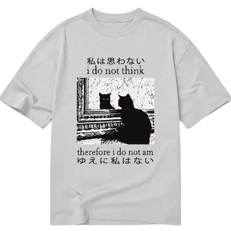 Modecanvas Thinking Cat DTG Printing Classic T-Shirt-modecanvas