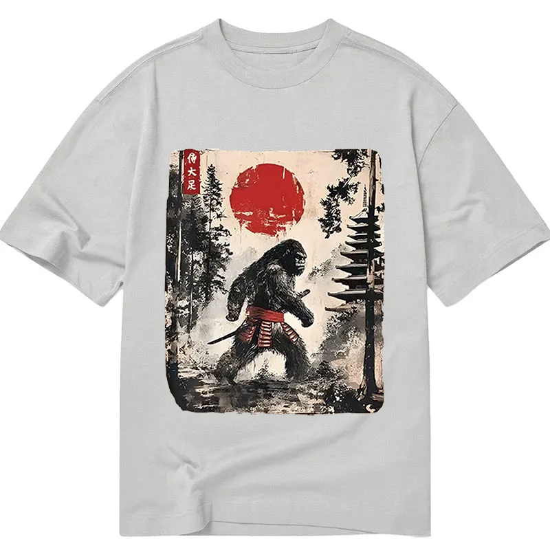 Modecanvas Japanese Samurai Bigfoot DTG Printing Classic T-Shirt-modecanvas