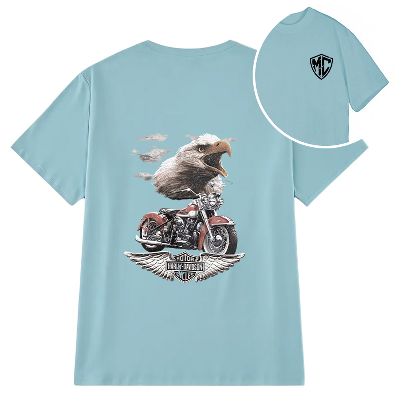 Modecanvas Harley Davidson DTG Printing Back Classic T-Shirt