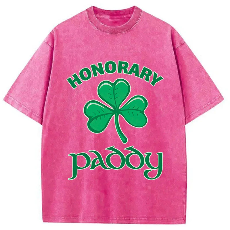 Modecanvas Honorary Paddy St Patricks Day DTG Printing Washed T-Shirt