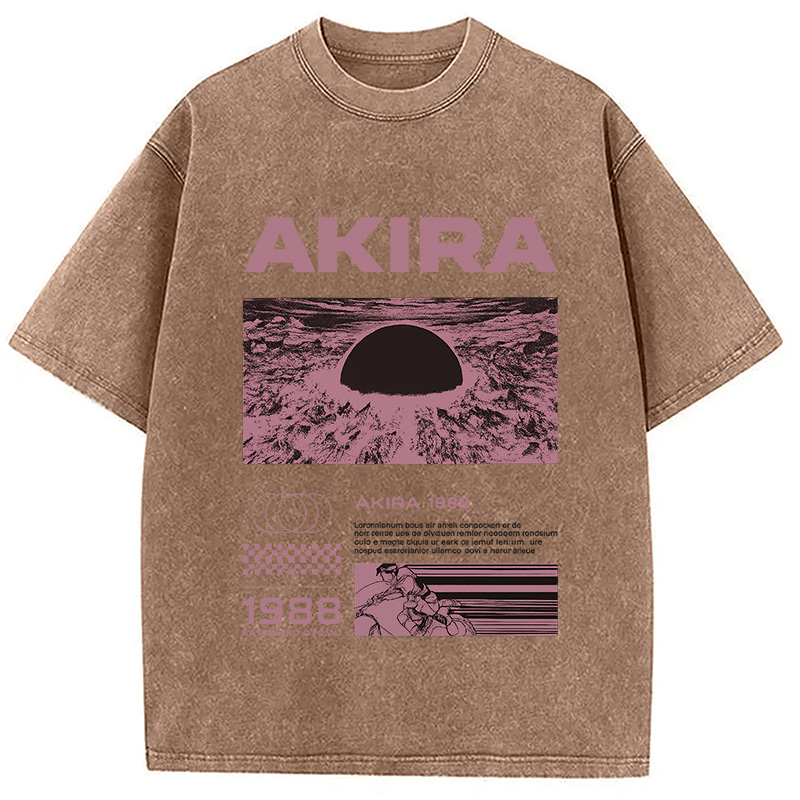 Modecanvas Destruction Vintage DTG Printing Washed T-Shirt-modecanvas