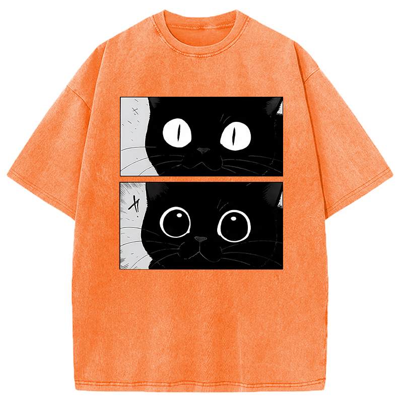 Modecanvas Become A Cute Cat Washed T-Shirt
