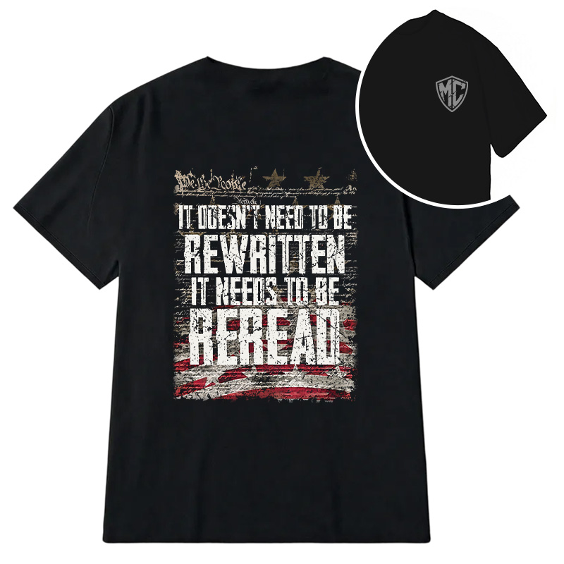 Modecanvas REREAD, Not Rewritten DTG Printing Back Classic T-Shirt
