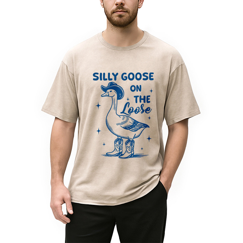 Modecanvas Silly Goose On The Loose Washed T-Shirt
