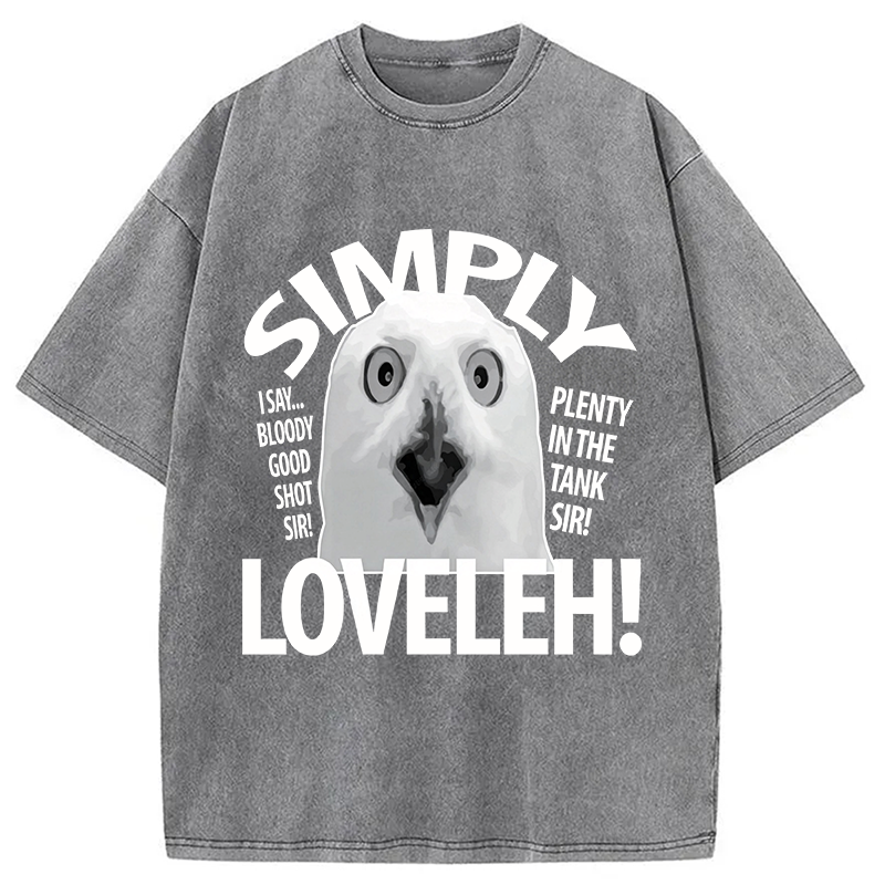 Modecanvas Simply Loveleh Owl DTG Printing Washed T-Shirt