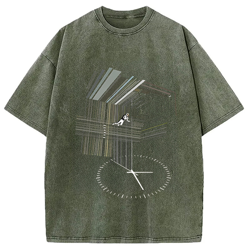 Modecanvas Secret Behind Bookshelf Washed T-Shirt