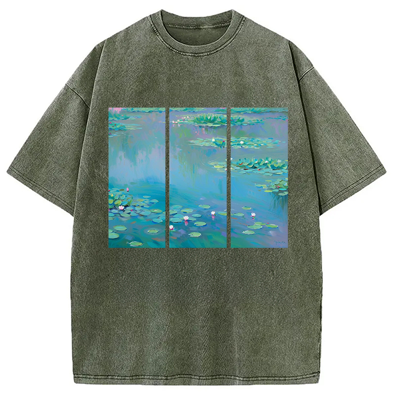 Modecanvas Claude Monet Water Washed T-Shirt