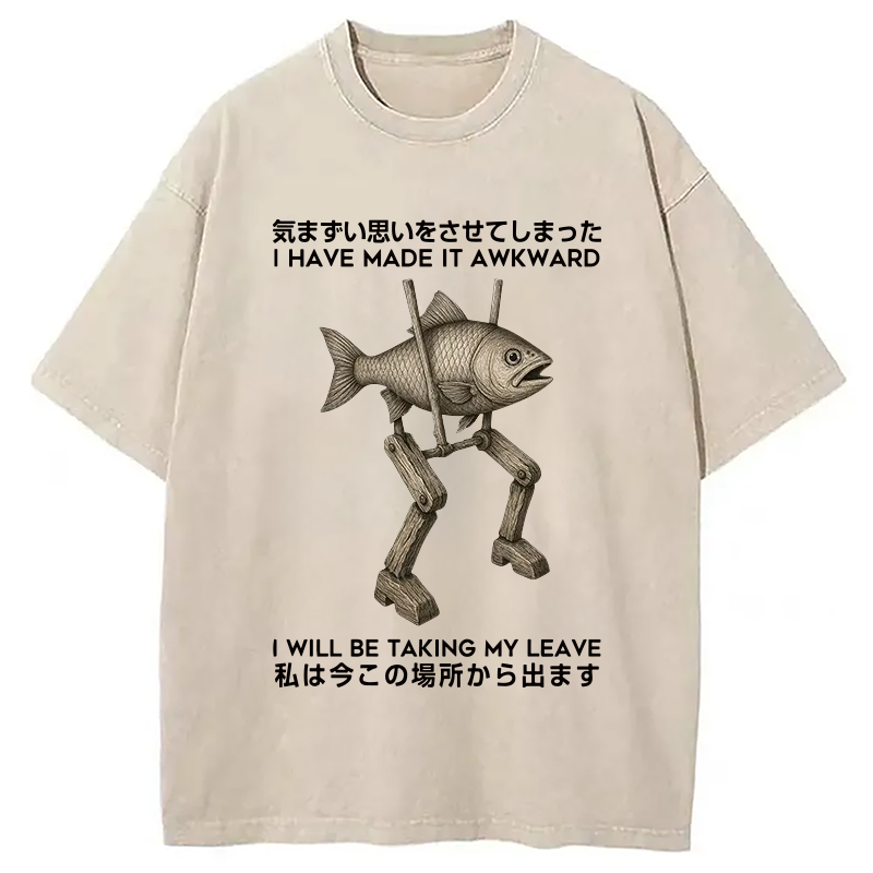 Modecanvas I Have Made It Awkward Washed T-Shirt