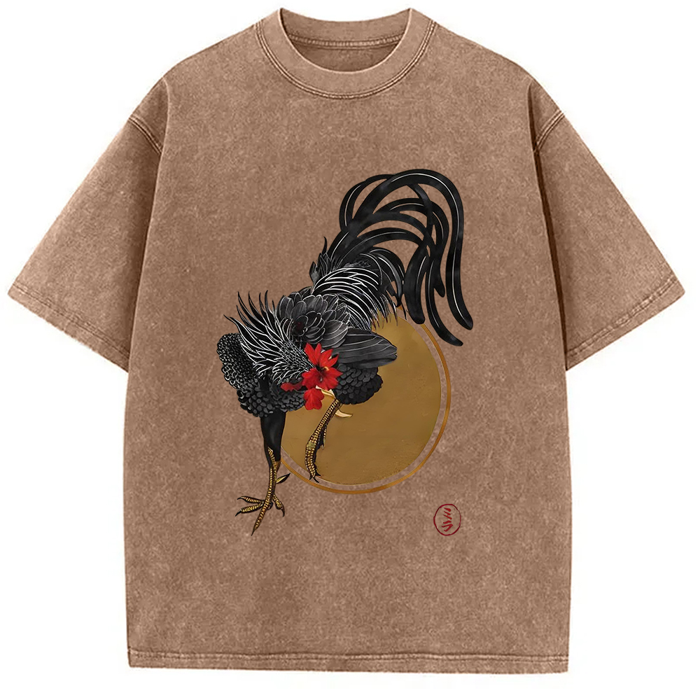Modecanvas Strutting Rooster Washed T-Shirt
