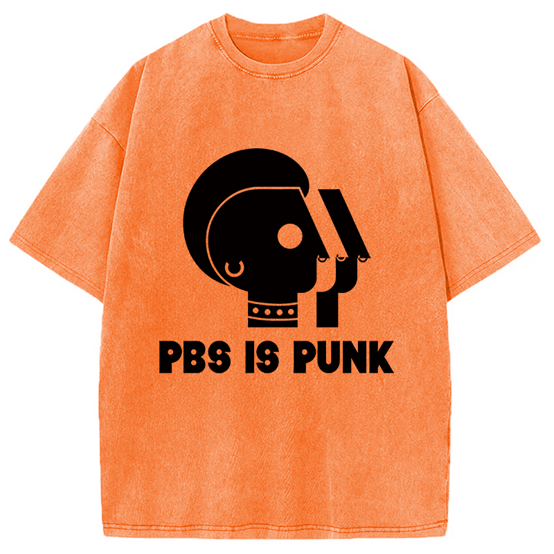 Modecanvas PBS Is Punk DTG Printing Washed T-Shirt