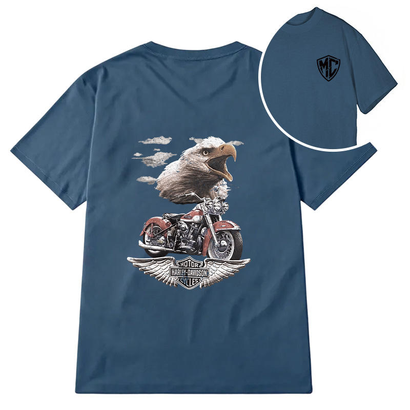 Modecanvas Harley Davidson DTG Printing Back Classic T-Shirt