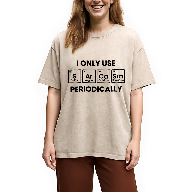 Modecanvas Interesting Chemical Elements Washed T-Shirt