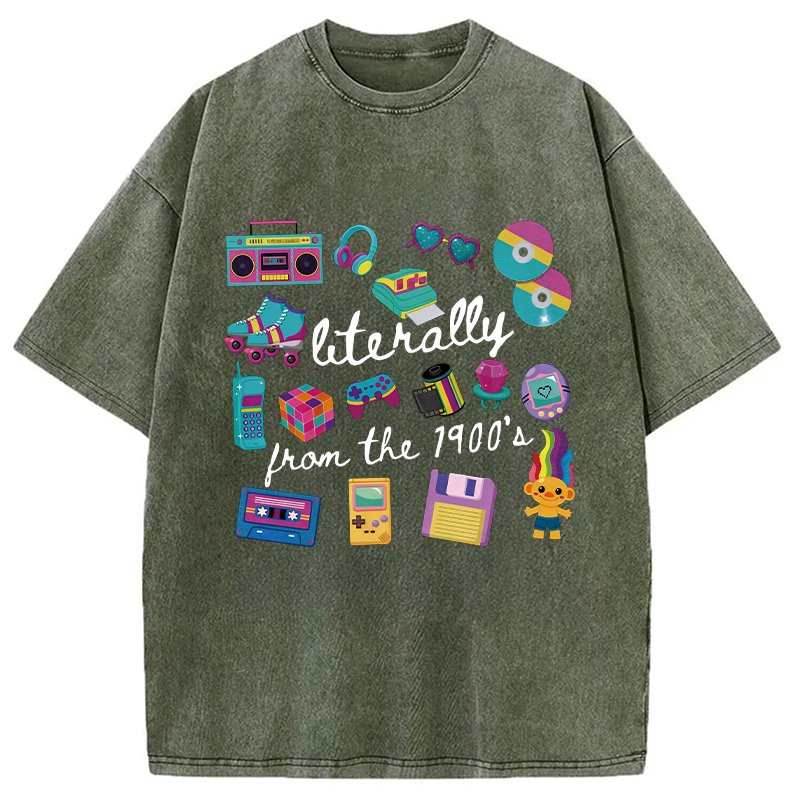 Modecanvas Literally From The 1900s DTG Printing Washed T-Shirt