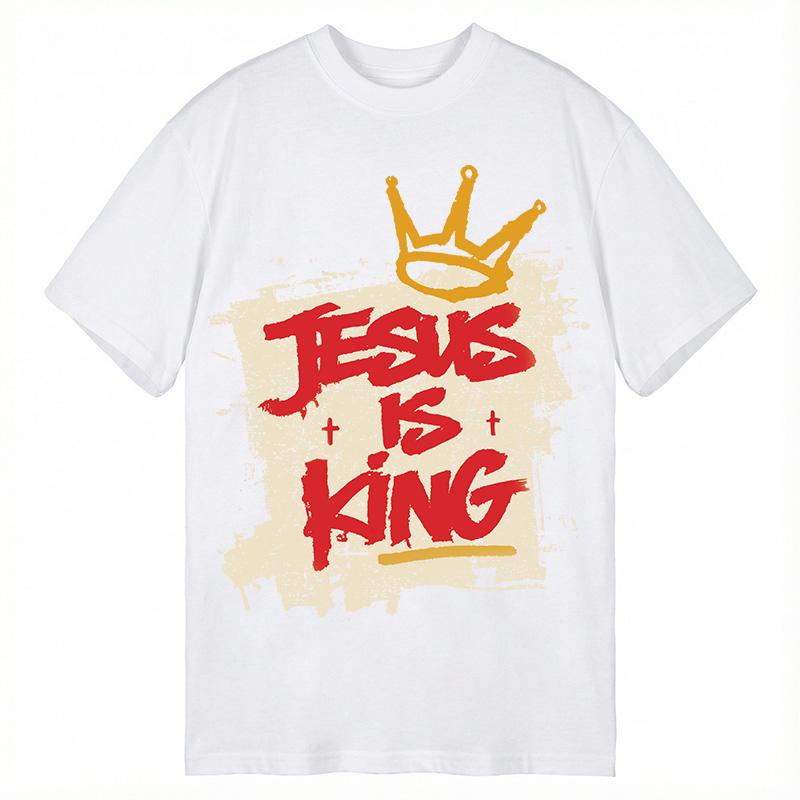 Modecanvas Jesus Is King DTG Printing Classic T-Shirt-modecanvas