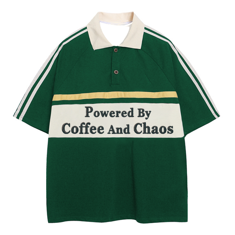 Modecanvas Energy Source Polo Embroidered T-Shirt