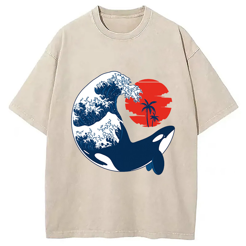 Modecanvas The Killer Wave Washed T-Shirt