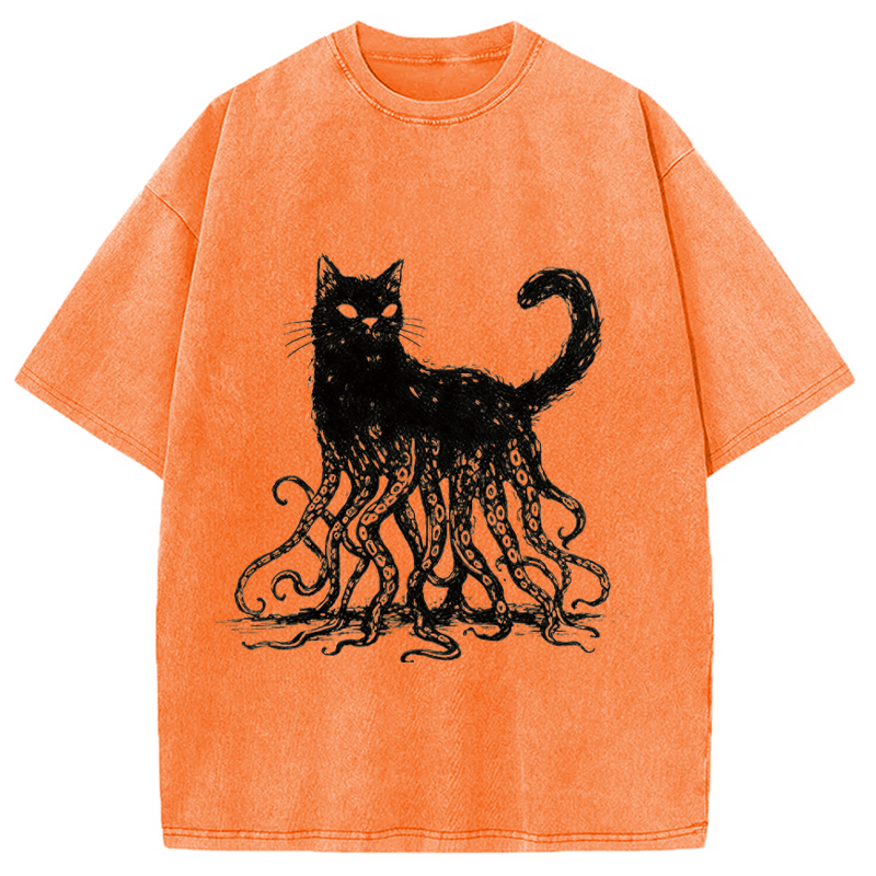 Modecanvas Catpus DTG Printing Washed T-Shirt
