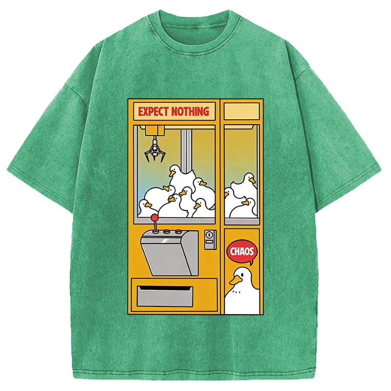 Modecanvas Chaos Machine Funny DTG Printing Washed T-Shirt