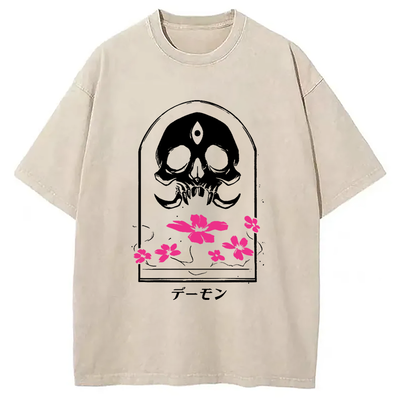 Modecanvas Japanese Demon Washed T-Shirt