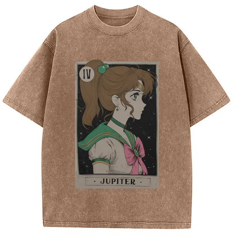 Modecanvas Jupiter Tarot Card Washed T-Shirt