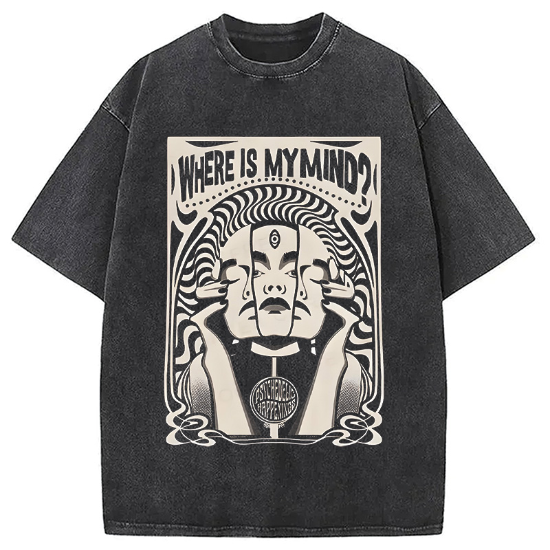 Modecanvas Where Is My Brain Washed T-Shirt-modecanvas