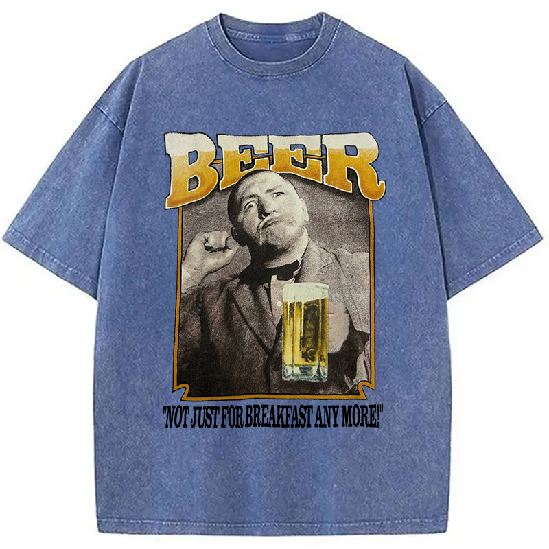 Modecanvas The Three Stooges BEER Breakfast Washed T-Shirt