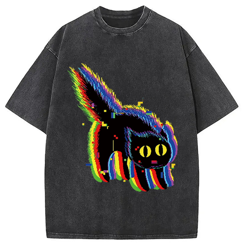 Modecanvas Technicat Glitch Washed T-Shirt-modecanvas